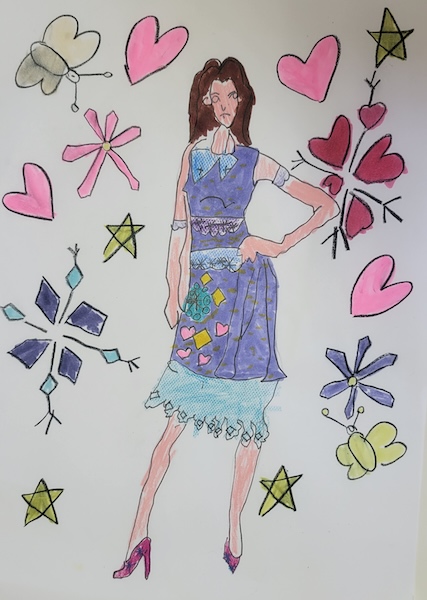いつもお家でお絵描きをしているのからは想像がつかないような素敵なデザインが仕上がりました。