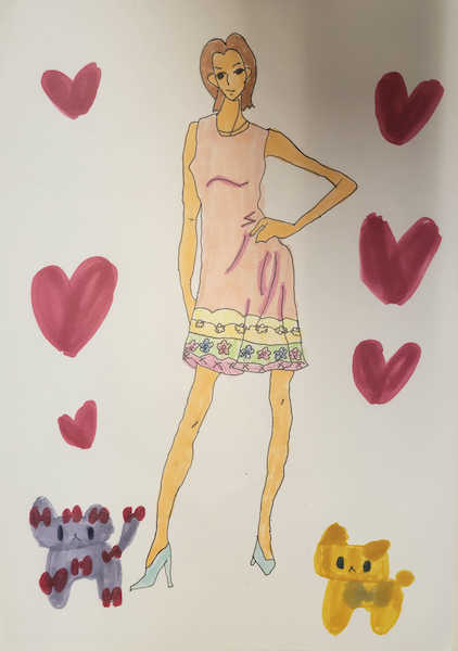 夢中でお絵描きして楽しんでました。レッスンが魅力的に感じました。
