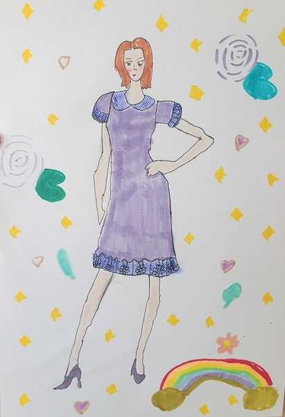 レースの素材を使用しておうとつを出したりと色々勉強になり、娘も楽しめたようです。